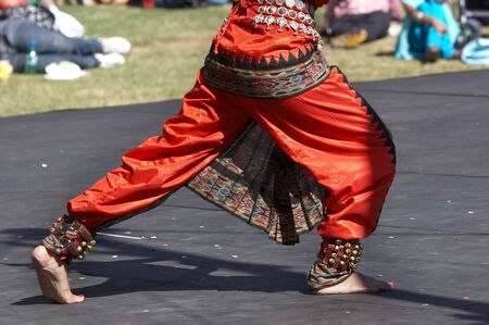 Indian dancer on stageの写真素材