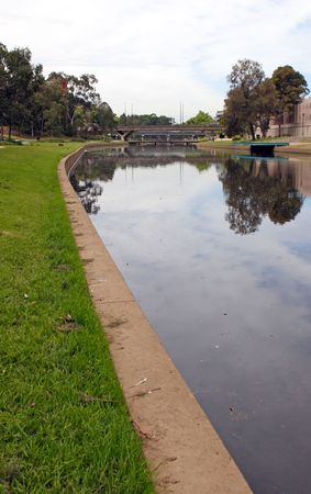 Parramatta River and bridges at Parramattaの写真素材