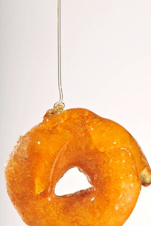 GREEK LOUKOUMADES WITH SYRUP OR CHOCOLATEの写真素材