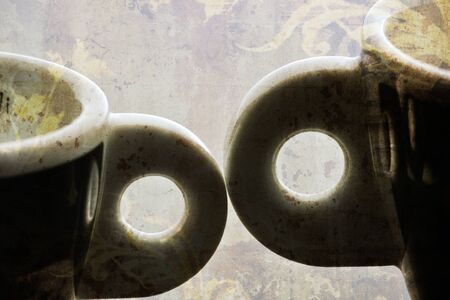 Cups for hot beverages mugsの写真素材
