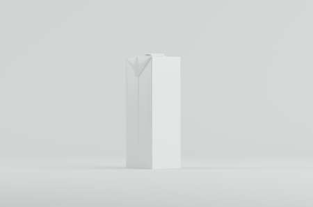 Juice, Liquid Carton Package Mockup 3D Renderingの写真素材