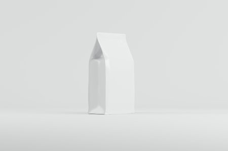White Bag Package Mockup 3D Renderingの写真素材