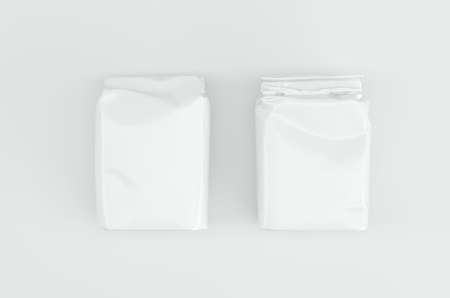 Blank Bag Flour Sugar Package Mockup 3D Renderingの写真素材