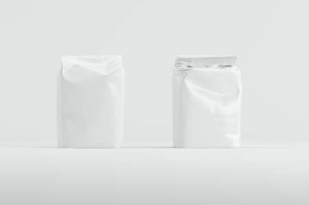 Blank Bag Flour Sugar Package Mockup 3D Renderingの写真素材