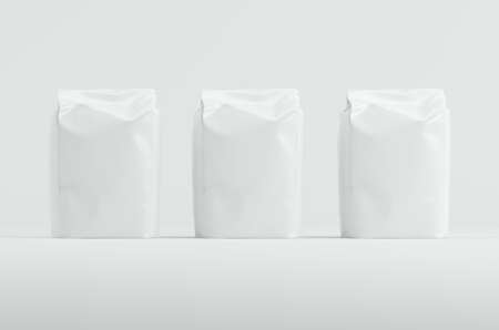 Blank Bag Flour Sugar Package Mockup 3D Renderingの写真素材