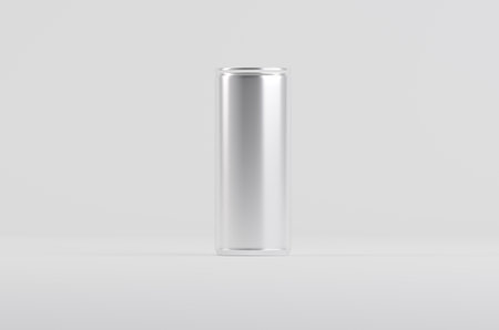 Aluminum White Soda Beer Can Mockup 3D Illustrationの写真素材