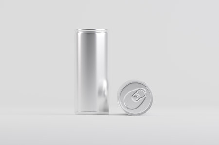 Aluminium Soda Beer Cans Mockup 3D Illustrationの写真素材