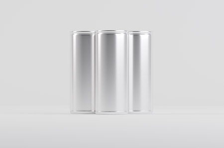 Aluminium Soda Beer Cans Mockup 3D Illustrationの写真素材