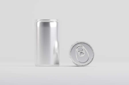 Aluminium Soda Beer Cans Mockup 3D Illustrationの写真素材