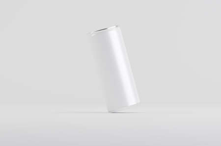 Aluminum White Soda Beer Can Mockup 3D Illustrationの写真素材