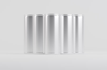 Aluminium Soda Beer Cans Mockup 3D Illustrationの写真素材