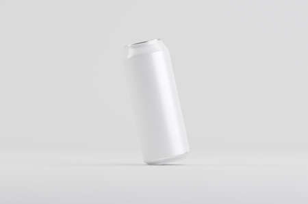 Aluminum White Soda Beer Can Mockup 3D Illustrationの写真素材