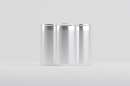 Aluminium Soda Beer Cans Mockup 3D Illustrationの写真素材