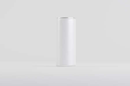 Aluminum White Soda Beer Can Mockup 3D Illustrationの写真素材