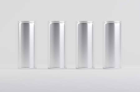 Aluminium Soda Beer Cans Mockup 3D Illustrationの写真素材
