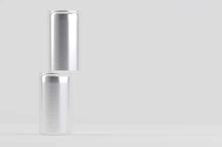 Aluminium Soda Beer Cans Mockup 3D Illustrationの写真素材