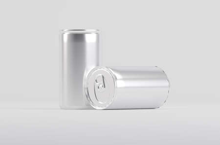 Aluminium Soda Beer Cans Mockup 3D Illustrationの写真素材