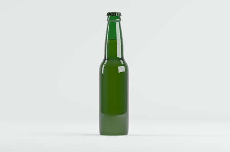 Juice Beer Bottle Cap Mockup 3D Illustrationの写真素材