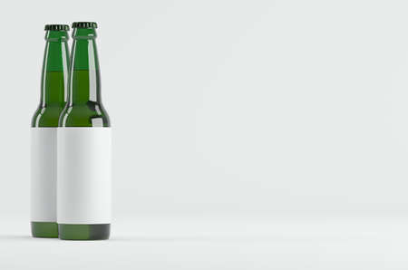Juice Beer Bottle Cap Mockup 3D Illustrationの写真素材