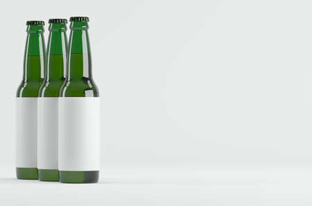 Juice Beer Bottle Cap Mockup 3D Illustrationの写真素材