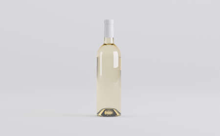 Wine Bottles Mockup 3D Illustrationの写真素材