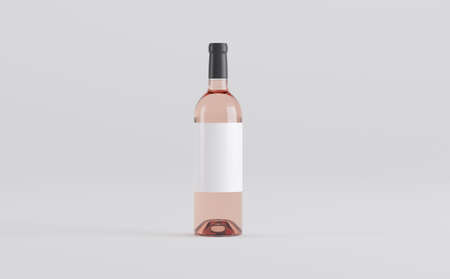 Wine Bottles Mockup 3D Illustrationの写真素材