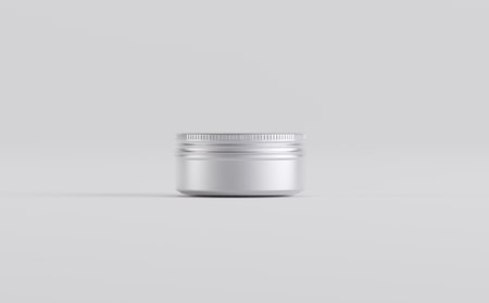 Metal Jar Mockup 3D Illustrationの写真素材