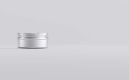 Metal Jar Mockup 3D Illustrationの写真素材