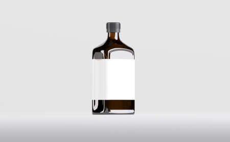 Pharmaceutical Alcohol Bottle Mockup 3D Illustrationの写真素材
