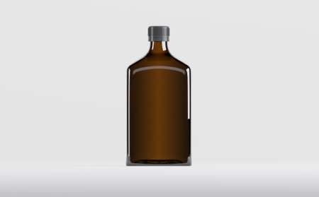 Pharmaceutical Alcohol Bottle Mockup 3D Illustrationの写真素材