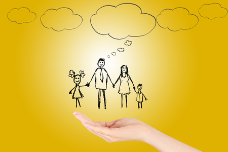Family life insuranceの写真素材