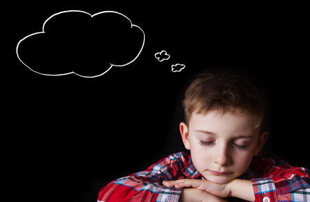 TiredBored little boy  .Facial expressionSport.Sleeping.の写真素材