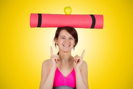 Healthy life.Yogaの写真素材