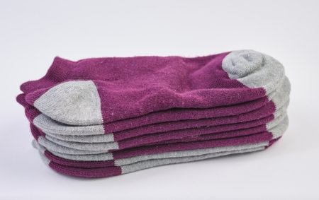 set of new men cotton socks neatly foldedの写真素材