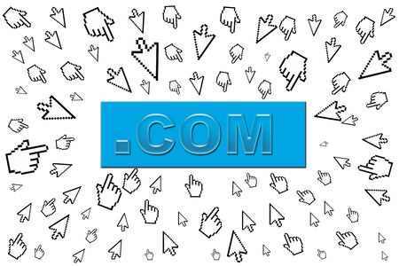 com cursor concept illustration