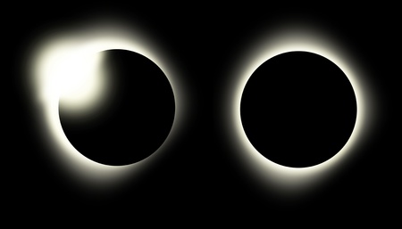 Sun eclipse illustration の写真素材