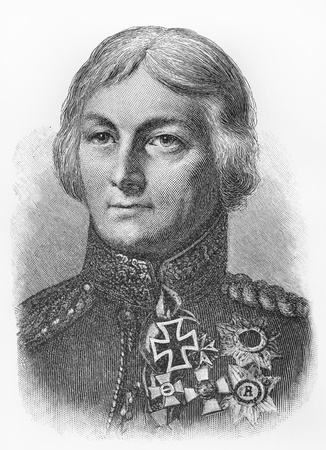 Ludwig Yorck von Wartenburg - Picture from Meyers Lexicon books written in German language. Collection of 21 volumes published  between 1905 and 1909.のeditorial素材