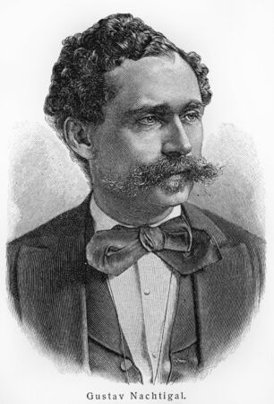 Gustav Nachtigal - Picture from Meyers Lexicon books written in German language. Collection of 21 volumes published  between 1905 and 1909.のeditorial素材