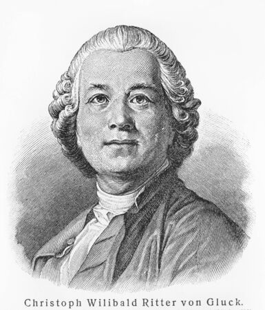 Christoph Willibald Gluck - Picture from Meyers Lexicon books written in German language. Collection of 21 volumes published  between 1905 and 1909.のeditorial素材