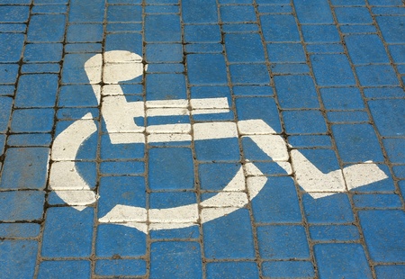 Handicapped parking signの写真素材