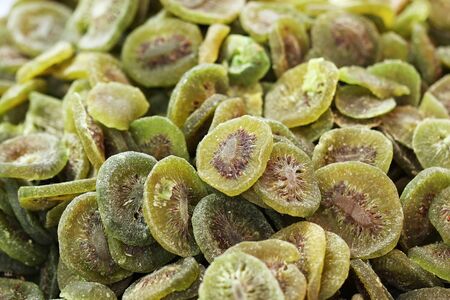 Dried kiwi fruits close up の写真素材