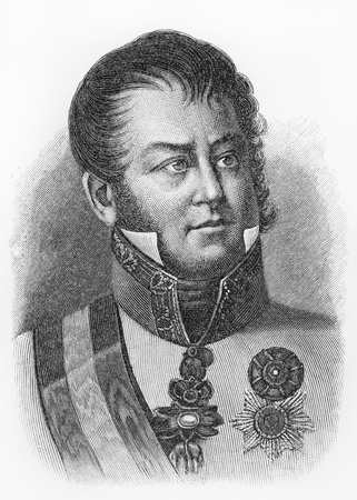 Karl Philipp, Prince of Schwarzenberg - Picture from Meyers Lexicon books written in German language. Collection of 21 volumes published between 1905 and 1909. のeditorial素材