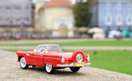 Red toy carの写真素材