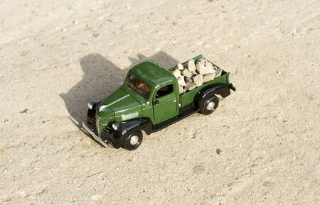 Retro toy truck car の写真素材