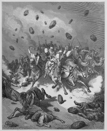  aged, amorites, bible, biblical, catholic, christianity, destroyed, detail, drawing, event, faith, famous, fight, god, gustave dore, historical, holy, holy book, jewish, old, old testament, orthodox, period, religion, representation, scene, sketch, soldiのeditorial素材