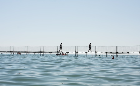 Sea pontoonの写真素材