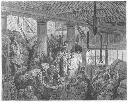 A Riverside Street - Gustave Dore s 1872 London  a Pilgrimageのeditorial素材