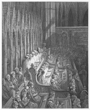 Westminster Abbey Choir - Gustave Dore s 1872 London  a Pilgrimageのeditorial素材