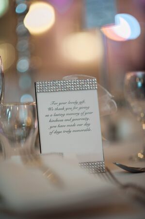 Wedding reception table decorations
