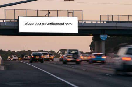Blank outdoor advertising billboard
